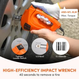 Tacleekii 5 Ton Electric Hydraulic Car Jack 11023 LBS Auto Lift Jack with Tire Inflator LED Light & Impact Wrench Portable Emergency Tool for Sedan SUV MPV Truck