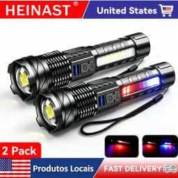 Rechargeable High Power Tactical LED Flashlight, Zoomable Adjustable Focus Long‑Range Strong Light Torch, IPX Waterproof Handheld Flash Lamp for Outdoor Camping Hiking Hunting Emergency Survival Use