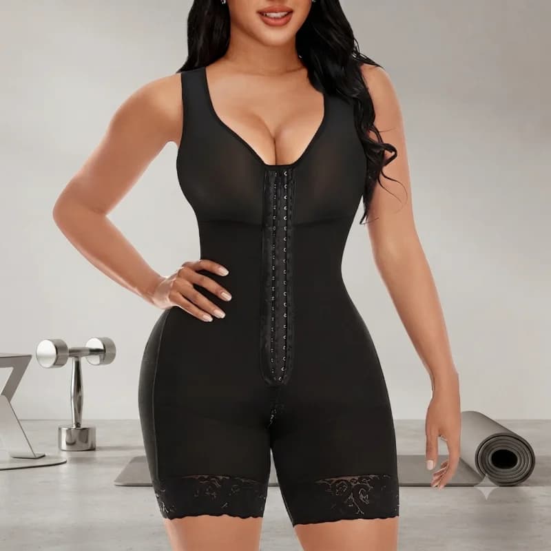 Women's High Compression Shapewear with Hook Closure, Tummy Control & Butt Lifting Full Body Shaper, Ideal for Daily Outfits and Under Party Dresses