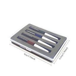 4-Piece Watch Oil Applicator Tool Set - Precision Square Head Lubricator Pens for Mechanical Watch Movement Repair & Maintenance - Color Coded Fine Tip Oiler Kit for Horology