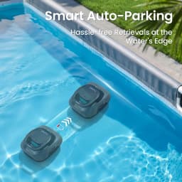 (Renewed) AIPER Scuba SE Cordless Pool Cleaner with 90-Min Runtime, Smart Self-Parking, Lightweight, Pool Vacuum for Above Ground Flat Pools up to 860 Sq.ft, Dark