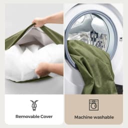 42 Inch Indestructible Canvas Outdoor Dog Bed for Extra Large Dogs, Chew Proof Waterproof Pet Bed with Machine Washable Removable Cover, Durable Indoor Patio Pet Pad for Crate, Green