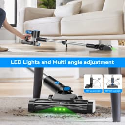 Honki 78KPa Powerful Cordless Vacuum Cleaner LED Display 45Mins Self Standing Stick Vacuum 1.5L Large Dust Cup for Pet Hair Carpet Floor