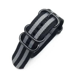 Multicolor Watch Strap Nylon Black Ring Buckle 18mm 20mm 22mm 24mm Striped Waterproof Replace Watch Accessories for Man Women