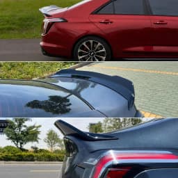 Car Rear Trunk Wing For Cadillac CT4 2020-2025 High Kick Duckbill Trunk Spoiler Tail Wings Fixed Decoration Tuning Body Kit Accessories