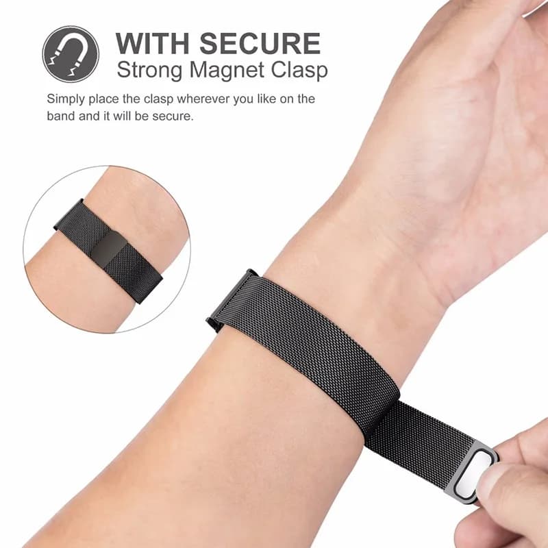 18mm 20mm 22mm Metal Strap For Garmin Vivoactive 3 4 4s 5 6 Band Watch Venu 2 2s 3s SQ Bracelet Venu 4 41mm 45mm Milanese Loop