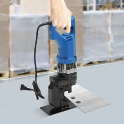 1800W Punching Machine Electric Hydraulic Metal Hole Puncher 5 Set Dies for Iron Copper Aluminum Plate Angle Steel