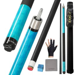 Banly Black Technology Pool Cue Stick with Case, Low Deflection Shaft and 12.5mm Tip, Uni-Loc Joint, Piano Lacquer Finish, Pool Cue Set with Glove, Chalk & Towel