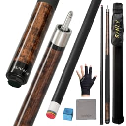 Banly Black Technology Pool Cue Stick with Case, Low Deflection Shaft and 12.5mm Tip, Uni-Loc Joint, Piano Lacquer Finish, Pool Cue Set with Glove, Chalk & Towel