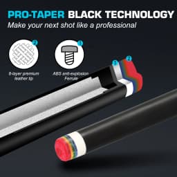 Banly Black Technology Pool Cue Stick with Case, Low Deflection Shaft and 12.5mm Tip, Uni-Loc Joint, Piano Lacquer Finish, Pool Cue Set with Glove, Chalk & Towel