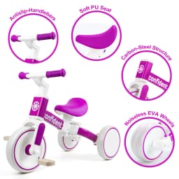 Tricycles for 1-3 Year Olds, 5 in 1 Toddler BalanceBike
