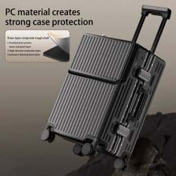 BunnyFly Trolley Case With Wheels Boarding Box 20/24 inch Travel Suitcase Large Size Luggage Men Carry-On Luggage Laptop Bag