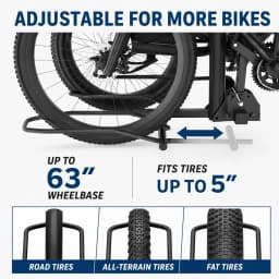 2 Bike Hitch Mount Bike Rack Easy to Install Bicycle Carrier for SUV Car Truck 176 LBS 2" Receiver Heavy-Duty Steel Mountain Road Bike Holder for SUVs and trucks