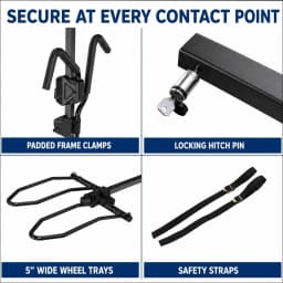 2 Bike Hitch Mount Bike Rack Easy to Install Bicycle Carrier for SUV Car Truck 176 LBS 2" Receiver Heavy-Duty Steel Mountain Road Bike Holder for SUVs and trucks