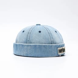Denim Docker Hat Fashion Brimless Beanie Hat Retro Worker Skull Cap Rolled Cuff Sailor Cap Hip Hop Dancing Watch Cap Baseball Cap Adjustable Fitted Snapback Hats