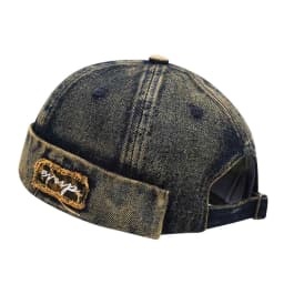 Denim Docker Hat Fashion Brimless Beanie Hat Retro Worker Skull Cap Rolled Cuff Sailor Cap Hip Hop Dancing Watch Cap Baseball Cap Adjustable Fitted Snapback Hats