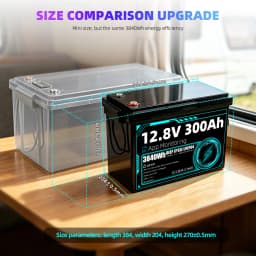 8000+ Cycles 12V 300Ah LiFePO4 Battery Grade A Built-in BT BMS 12.8V US Stock DIY 24V 48V For RV EV Golf Cart Solar Camping Yacht