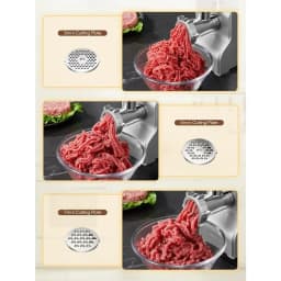 Meat Grinder 3000W Max, Heavy Duty 5-in-1 Electric Meat Mincer with Sausage Stuffer & Kubbe Kit, 3 Stainless Steel Grinding Plates for Home Kitchen & Deer Processing (Silver)