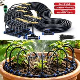 5-20M Universal Automatic Irrigation Sprinkler Kit Rotating Copper Nozzle Garden Balcony Atomization Sprinkler Watering Kits