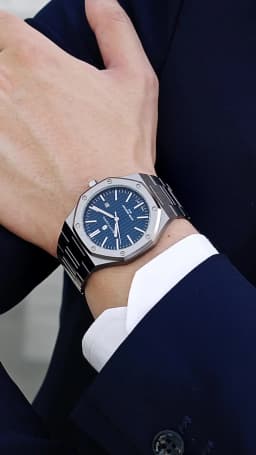 SAPPHERO Men's Quartz Watch Japan Movement Analog Wristwatch Stainless Steel Case Date Display 50M Waterproof Business Casual Fashion Luxury Dress Sport Watch for Men Classic Casual Daily Wear Office Work Travel Birthday Anniversary Holiday Gift