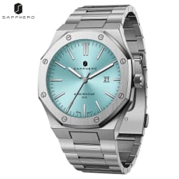 SAPPHERO Men's Quartz Watch Japan Movement Analog Wristwatch Stainless Steel Case Date Display 50M Waterproof Business Casual Fashion Luxury Dress Sport Watch for Men Classic Casual Daily Wear Office Work Travel Birthday Anniversary Holiday Gift