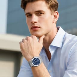 SAPPHERO Men's Quartz Watch Japan Movement Analog Wristwatch Stainless Steel Case Date Display 50M Waterproof Business Casual Fashion Luxury Dress Sport Watch for Men Classic Casual Daily Wear Office Work Travel Birthday Anniversary Holiday Gift