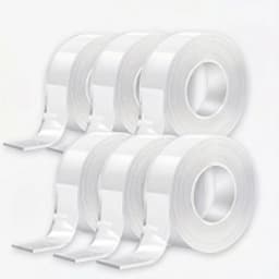 6 Rolls Flexible Nano Tape 10M x 20mm Transparent Double Sided Adhesive Tape for Kitchen Bathroom Use