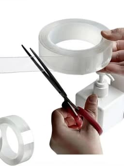 6 Rolls Flexible Nano Tape 10M x 20mm Transparent Double Sided Adhesive Tape for Kitchen Bathroom Use