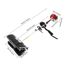 2.3 Horsepower Handheld Sweeper, 52cc Powered Broom Sweeper Mit 52cm Brush, Lawn Cleaning Sweeping Machine, Handheld Lawn Sweeper for the Leaves and Dirt on the Lawn