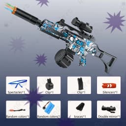 RunRest Blaster Gun, Electric Ball Blaster, With Flash Silencer High Orbeez Gun Performance Cool Toy Gun, Rechargeable Splatter Halloween and Christmas Gift