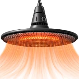 1500W Electric Patio Heater with Remote Control for Patios, Black