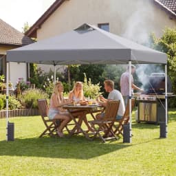 10x10 FT Pop up Canopy Tent Wheeled Carry Bag 4 Canopy Sand Bag Grey