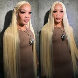 40 42 Inch Bone Straight Human Hair Wigs 13x4 13x6 Hd Transparent Lace Fronal Wigs For Women 613 Blonde 360 Full Lace Wigs Pre Plucked With Baby Hair Ponytail Daily Wear