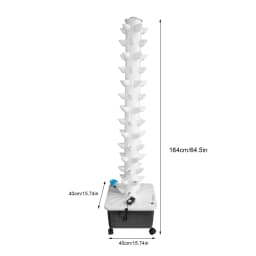 14-Layer Vertical Hydroponic Grow Tower, 70 Slots Indoor Grow Tower with Water Tank Hydrating Pump, Timer, Adapter for Vegetables, Fruits