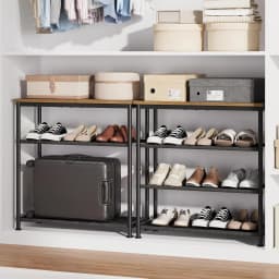 3/4-Tier Metal Shoe Rack 9–24 pairs of shoes Organizer Freestanding Black Space Saving Storage for Closet Bedroom Indoor Outdoor Entryway Use
