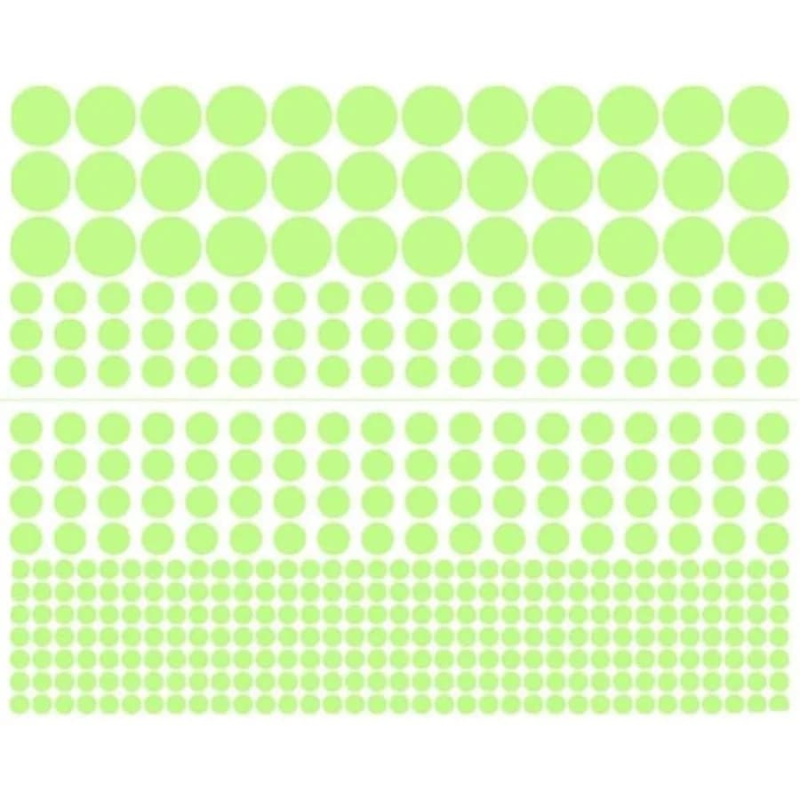 Glow-In-The-Dark Wall Stickers For Bedroom Ceiling And Window Decoration, PVC Material, White And Green, Removable Adhesive Wit