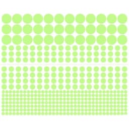 Glow-In-The-Dark Wall Stickers For Bedroom Ceiling And Window Decoration, PVC Material, White And Green, Removable Adhesive Wit
