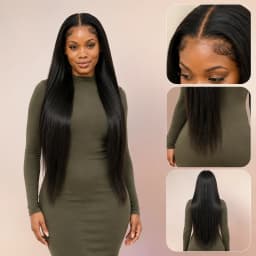 34 Inch 13X4 Transparent Lace Frontal Wigs Brazilian Pre Plucked With Baby Hair Lace Front Wig Natural Black Color Human Hair Wigs For Women