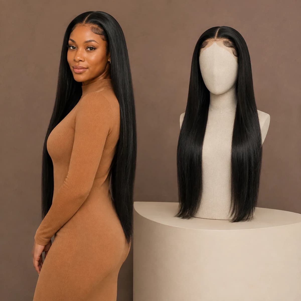 34 Inch 13X4 Transparent Lace Frontal Wigs Brazilian Pre Plucked With Baby Hair Lace Front Wig Natural Black Color Human Hair Wigs For Women