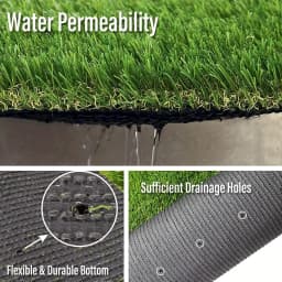 Artificial Turf Mats Suitable for Golf Greens, Patios, and Balconies—Featuring a Non-Slip Backing and Drainage Holes; an Ideal DIY Outdoor Artificial Grass Solution