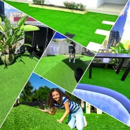 Artificial Turf Mats Suitable for Golf Greens, Patios, and Balconies—Featuring a Non-Slip Backing and Drainage Holes; an Ideal DIY Outdoor Artificial Grass Solution