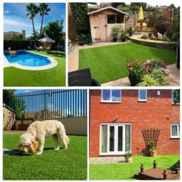 Artificial Turf Mats Suitable for Golf Greens, Patios, and Balconies—Featuring a Non-Slip Backing and Drainage Holes; an Ideal DIY Outdoor Artificial Grass Solution