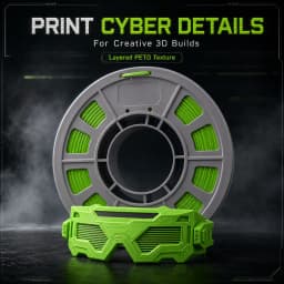 PETG 3D Printer Filament 1.75mm, 300g Compact Spool Fluorescent Green, Dimensional Accuracy +/- 0.03mm, Smooth Feeding for FDM Printers