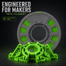 PETG 3D Printer Filament 1.75mm, 300g Compact Spool Fluorescent Green, Dimensional Accuracy +/- 0.03mm, Smooth Feeding for FDM Printers