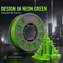 PETG 3D Printer Filament 1.75mm, 300g Compact Spool Fluorescent Green, Dimensional Accuracy +/- 0.03mm, Smooth Feeding for FDM Printers