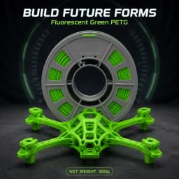 PETG 3D Printer Filament 1.75mm, 300g Compact Spool Fluorescent Green, Dimensional Accuracy +/- 0.03mm, Smooth Feeding for FDM Printers