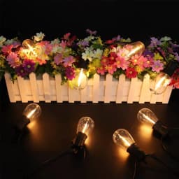 ST38 64FT 15LEDs Retro Waterdrop Bulb String Lights Warm Light Outdoor Patio Party Garden Decor Lamp