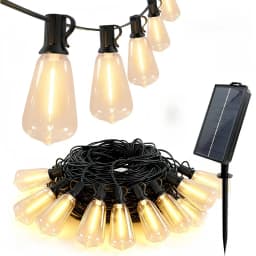 ST38 64FT 15LEDs Retro Waterdrop Bulb String Lights Warm Light Outdoor Patio Party Garden Decor Lamp