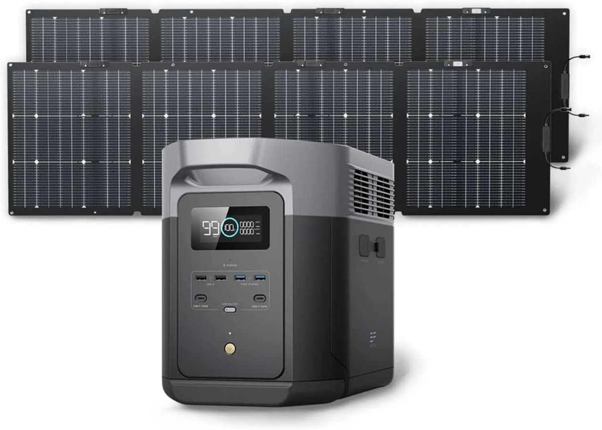 High Quality On EcoFlow LFP Solar Generator - Portable Power Station DELTA 2 Max, 2400W, Fully Charged in 1 Hour, 2048Wh