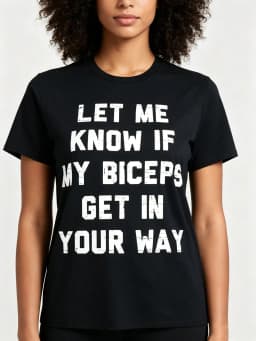 Oversize Retro Gym Funny Let Me Know If My Biceps Get In Your Way T Shirt Summer Outfits For Women Going Out Outfit